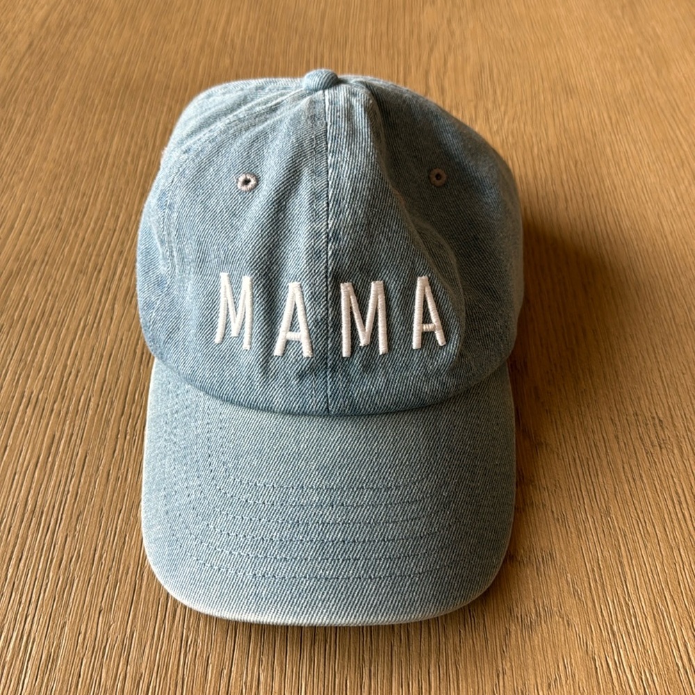 Rey to Z MAMA Embroidered Light Blue Denim Baseball Cap